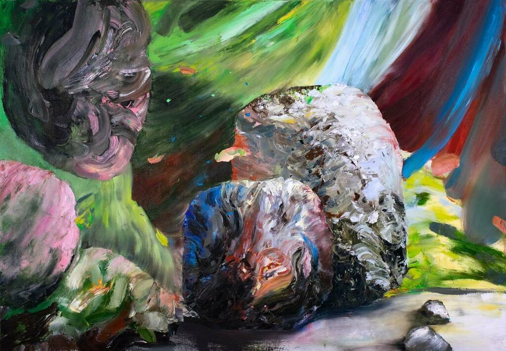 « It’s Raining on Jupiter » 70 x 100 cm #oiloncanvas #oilpainting #abstractpainting #abstractart #decorative #space #astronomy #interiourdesign #artwork #kunst instagr.am/p/CSZS_trIfAs/