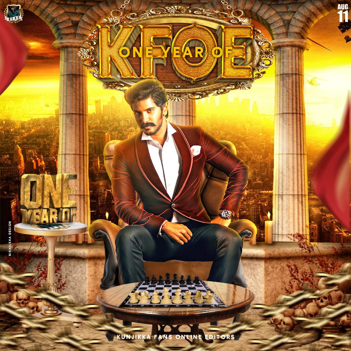 KfoeOfficial's tweet photo. Yeah! Successfully completed one year of Our journey.!😌❤️
Here the common dp to celebrate 1year of @dulQuer's editing team KFOE-KUNJIKKA FANS ONLINE EDITORS
. 
And We Are Happy That We Are Celebrating Along With @dulQuer ikka💞
@kfoeOfficial
Design:@NIKHILSHADesign
#1yrofKFOECDP https://t.co/4ZIuOcMBXk
