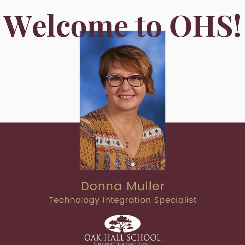 We are excited to welcome our new Technology Integration Specialist, Donna Muller! If you see her on campus, please be sure to say hello! 🤩