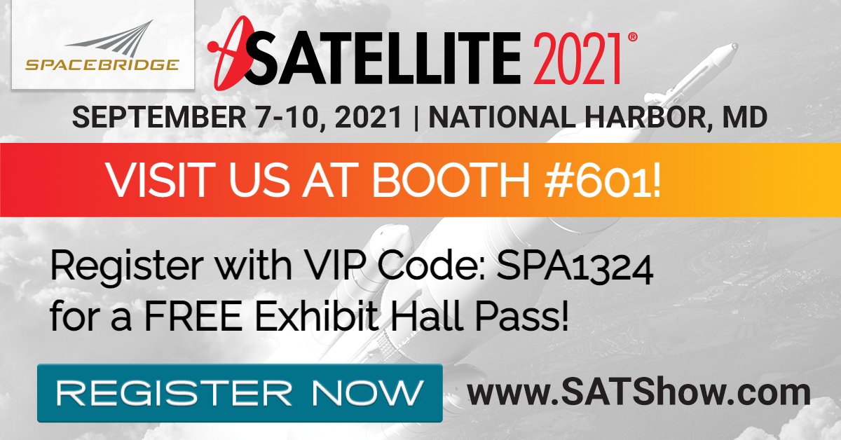 SpaceBridgeCA's tweet photo. Planning on going to the Satellite Show? We are! We would love to invite you to attend and use our special registration discount: https://t.co/B0S0YQYJ3r

#AllThingsConnected #WaveSwitch #Satellite #Innovation #Technology #AI #MachineLearning 
@SATELLITEDC https://t.co/AelIXDsDQD