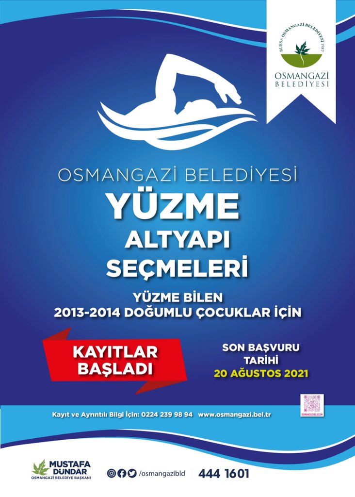 Yüzme bilen 2013-2014 doğumlu, alt yapı seçmelerine katılacak takım arkadaşları arıyoruz. Seçmelere katılmak için; forms.gle/R6LUeHL4e3831n…