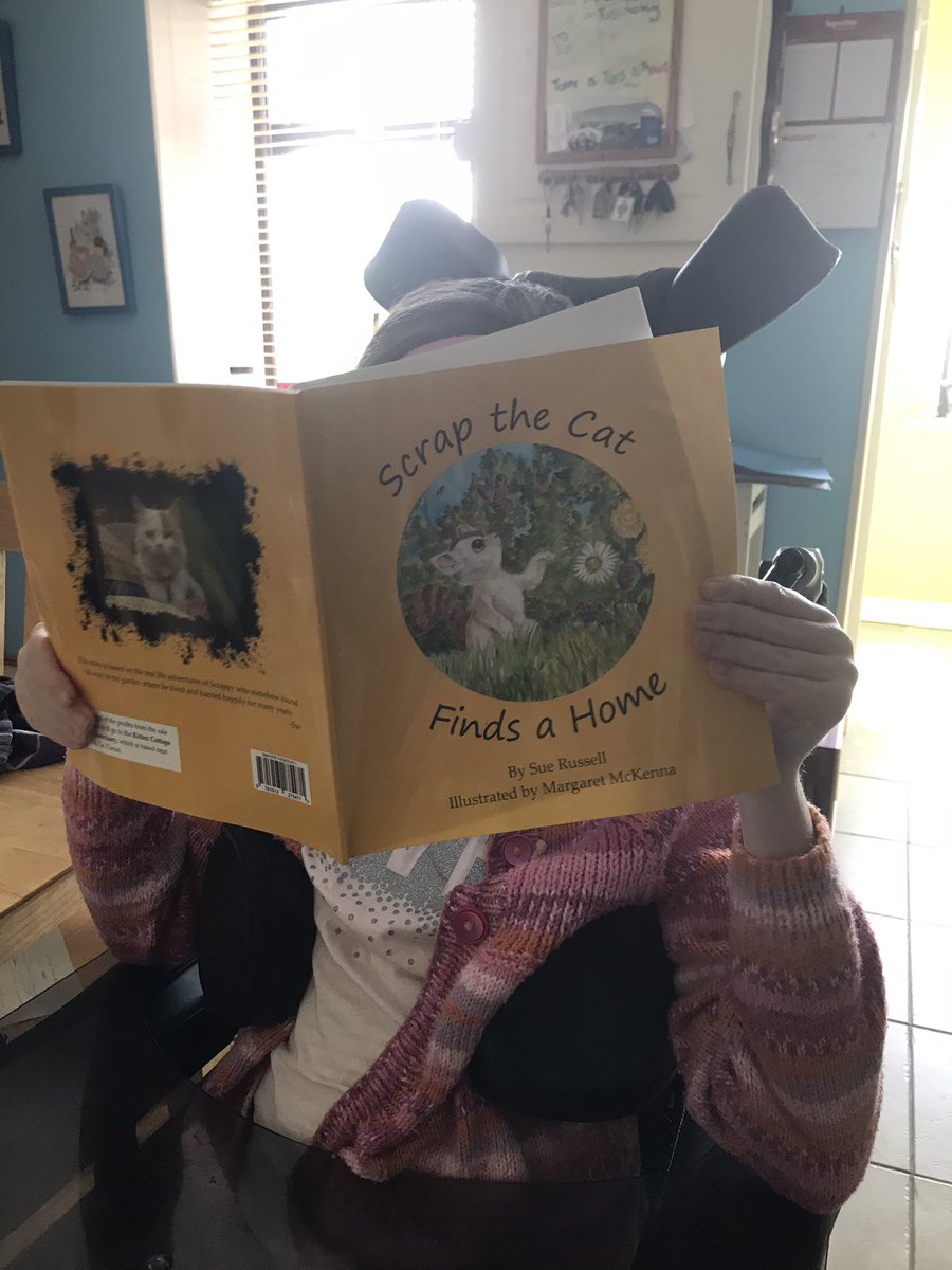 TraceyHolsgrove's tweet photo. Happily engrossed in her new book which she loves😊 Fionnuala met the real Scrappy many times #ChildrensBooks #Reading #Books #parenting #ParentBloggers #IrishBooks #Oldcastle #Meath #ScrapTheCat #BookLovers #BookRecommendations @scrap_cat https://t.co/YAEugfLpJO