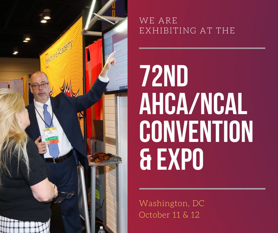 Meet us at booth 1415 in Washington, DC for the <a href="/ahcancal/">AHCA/NCAL</a> Convention &amp; Expo! Learn
more at: ahcaconvention.org #AHCANCAL21