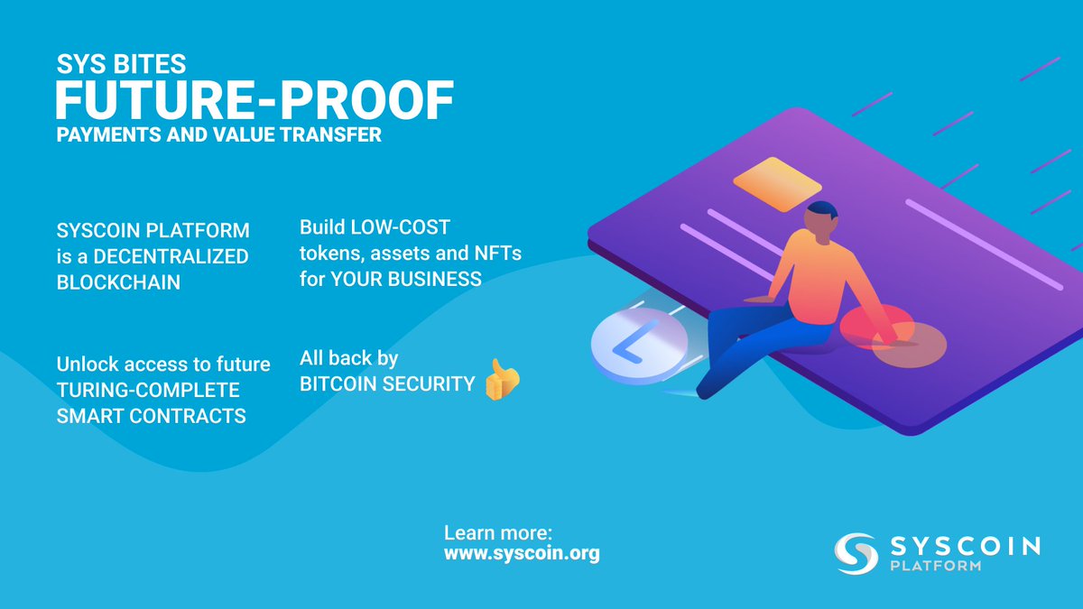 syscoin's tweet image. 🎉 Our 7th @syscoin Birthday is just around the corner! Let's celebrate! 

Introducing $SYS Bites! 

Learn about #Syscoin with our easy to understand bite-sized info packs.

#NFTCommunity #nftcollector #smartcontracts #Sys