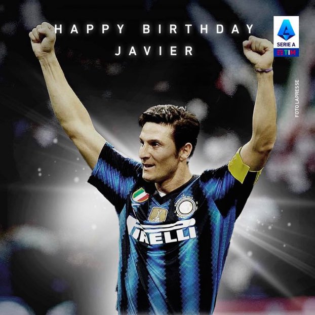 Happy Birthday to Argentine legend, Javier Zanetti. What a beauty he was back in the day.  