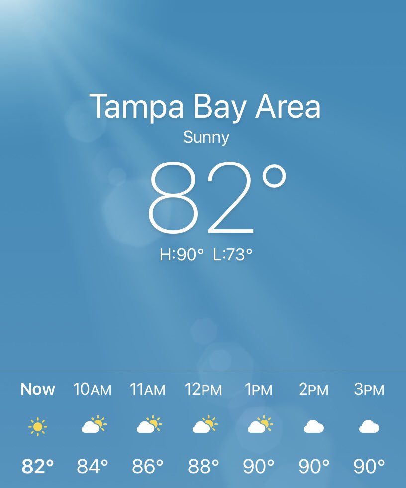 FlyTPA's tweet photo. Might enjoy the sunny weather. Might melt when you walk outside. https://t.co/jbjUSiGUcV