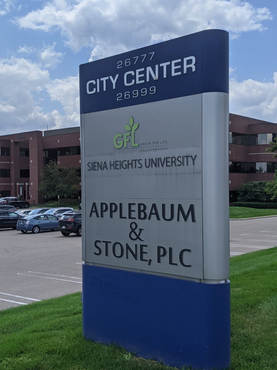 New monument signage out front of the Applebaum &amp; Stone Law Office!
