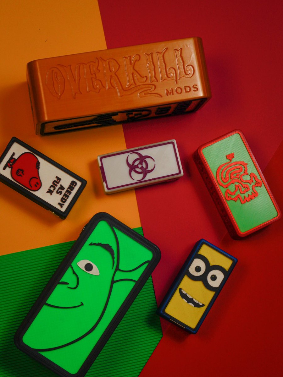Just some of the custom creations at <a href="/overkillmods/">overkill mods uk</a> 

#overkillmods #customdesigns #3dprinting #vape #vaper #vapeworld #vapedevice #vapepics