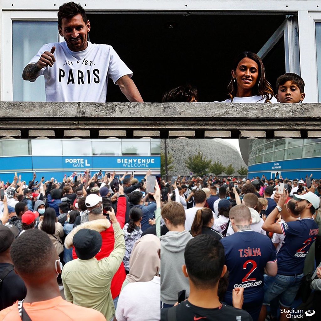 StadiumCheck's tweet photo. La llegada de Lionel Messi al PSG...
¡UNA LOCURA ABSOLUTA!🇫🇷🔥
#StadiumCheck #Paris #Messi #PSG #LionelMessi #ICICESTPARIS https://t.co/Gn9LDqezlq