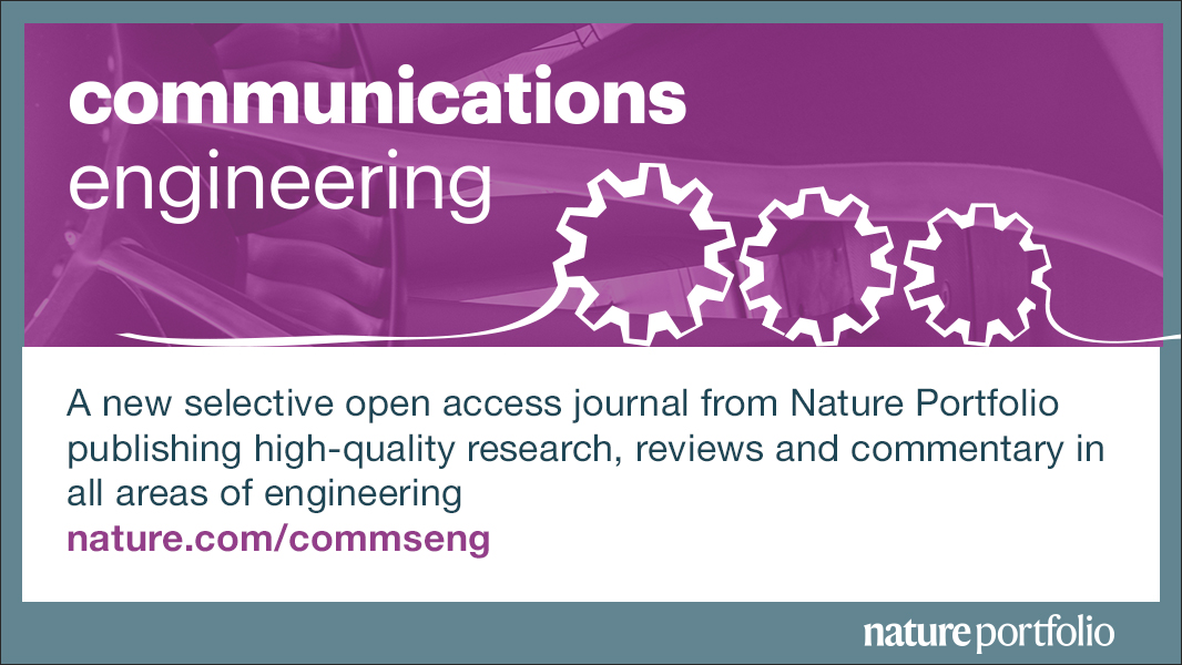 sporadisk finger Officer Nature Portfolio on Twitter: ".@CommsEng is open for submissions from all  areas of engineering. Take a look at the guide for authors for more  information on submitting your paper. https://t.co/NSQpYA3V9n  https://t.co/Ab8UmAv5K4" /