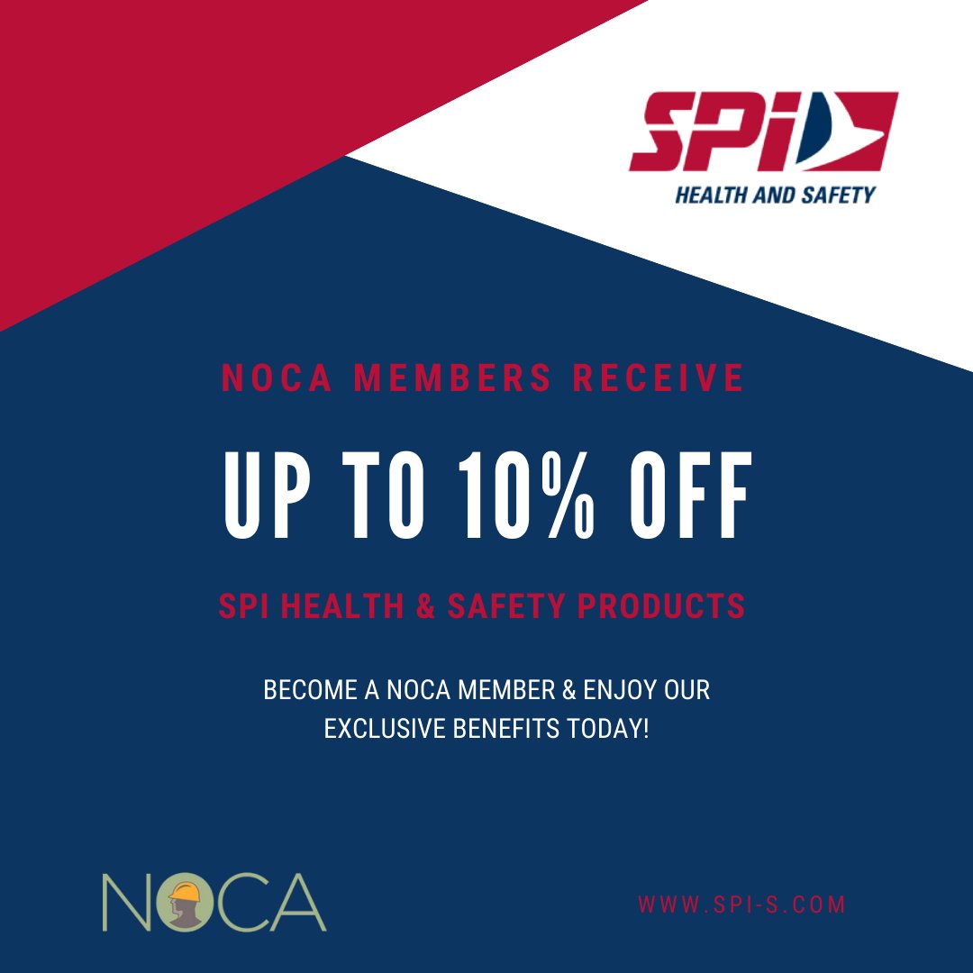 nocabuild's tweet photo. NOCA has partnered with SPI Health &amp; Safety🤗

NOCA Members now receive up to 10% off SPI products!

Learn more at https://t.co/UgvFuT9F29 https://t.co/YQ1IMC4rEy
