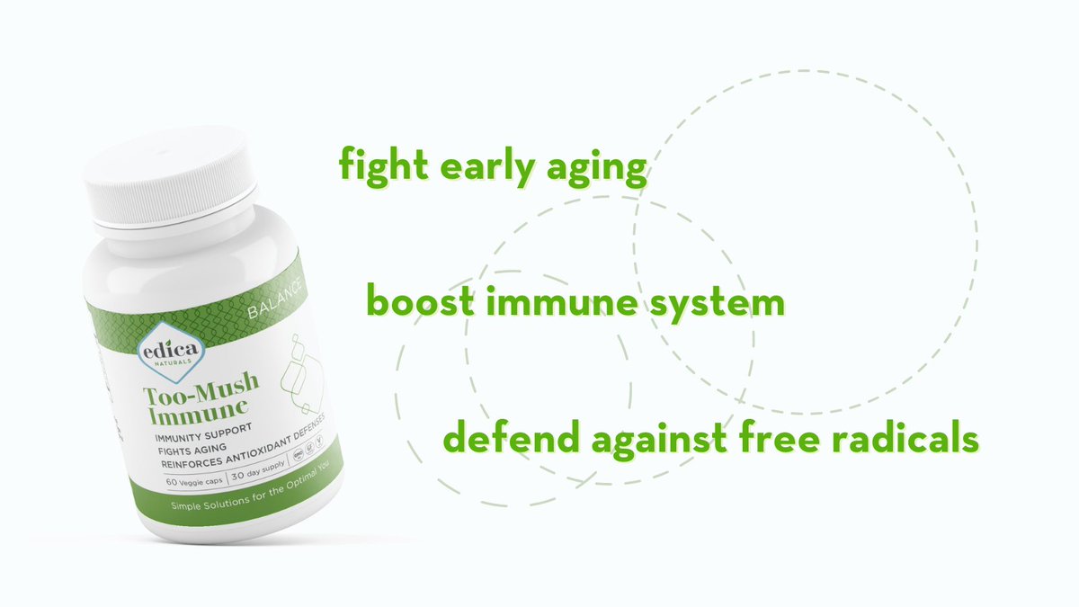 DivineEnergy4U's tweet image. Edica Naturals Too-Mush Immune is your #functionalmushroom solution for anti-aging and immunity boosting.  🌱🍄
Shop now bit.ly/3lMDpbO

#edicanaturals #plantsheal #optimalyou #immunitybooster