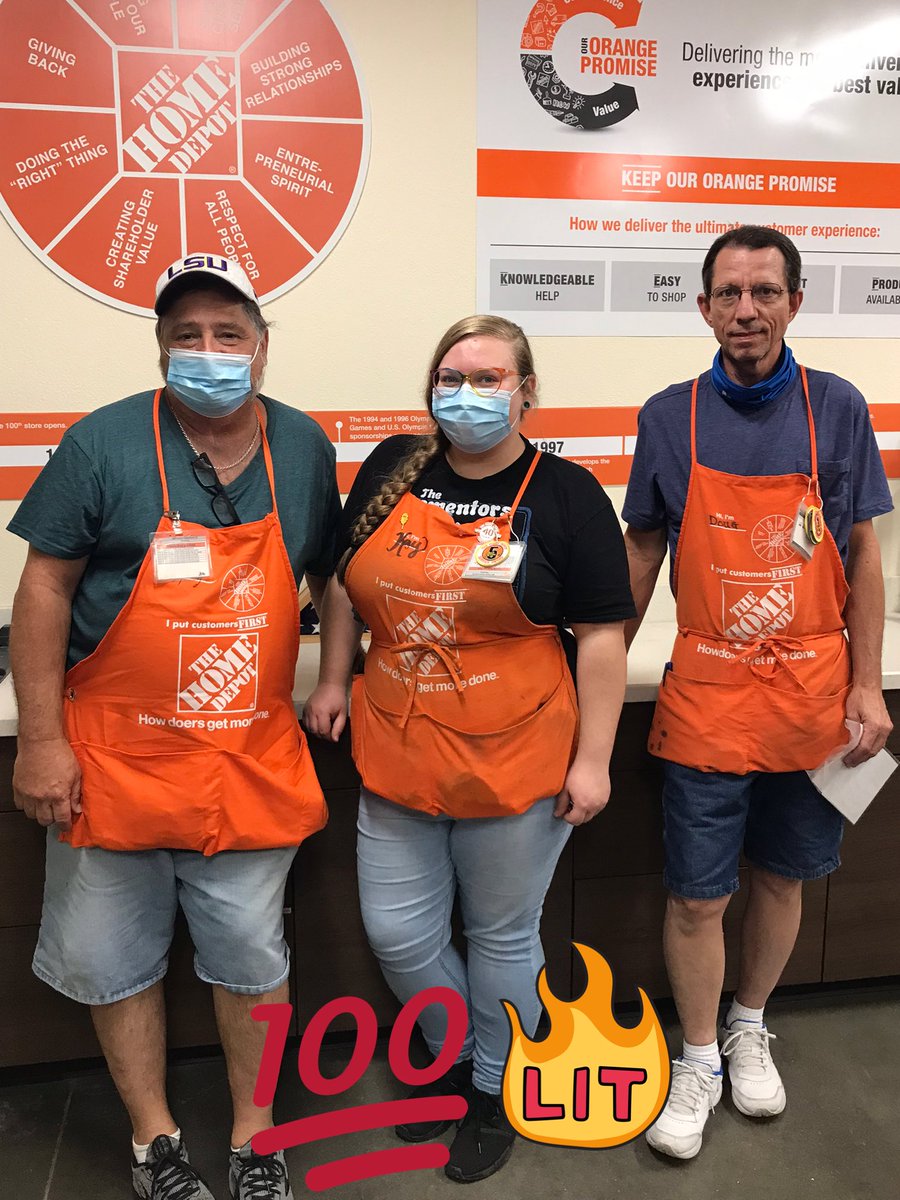 TammyLu4's tweet photo. Prime example of living our values. Rusty, Kayli, and Doug the backbone of our Plumbing dpt always delivering 110%.  Against all odds they keep their department in pristine condition, provide excellent customer service, and help their peers everywhere. @thd1853 @JGissendannerHD https://t.co/1gI9GAo0qC