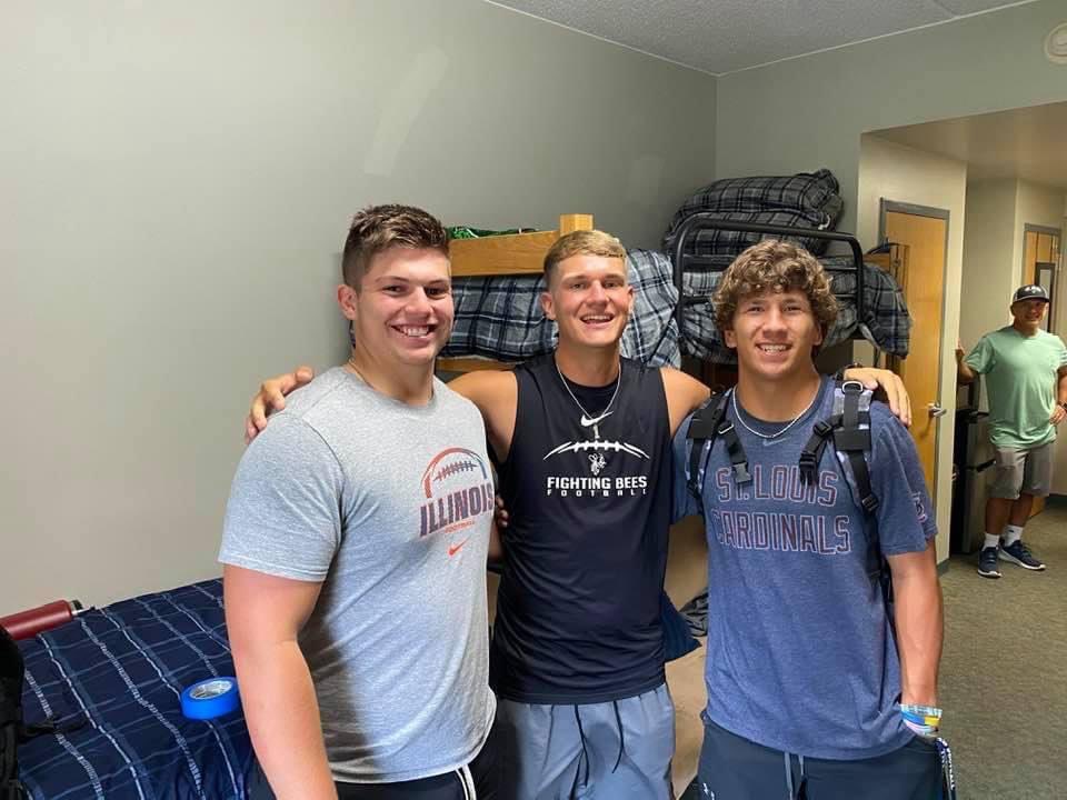 jody_luttrell's tweet photo. Got Johnny all moved in at St Ambrose.   Going to miss this kid but really excited to see what the next four years will bring! @Johnnyluttrell3         ❤️🏈🐝 https://t.co/xRjczimkja