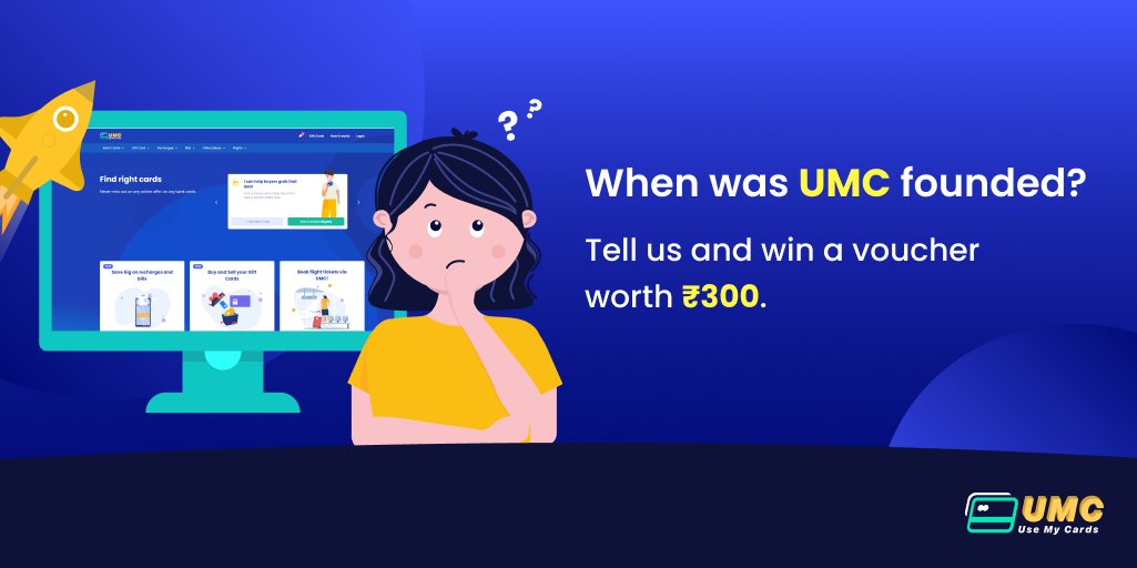 usemycards's tweet photo. Today on Tuesday trivia, tell us what date in dd/mm/yy was https://t.co/1UrTrM7zNc launched. Answer and win vouchers!
#UseMyCards #Giveaway https://t.co/Lx2lGEK8Oj
