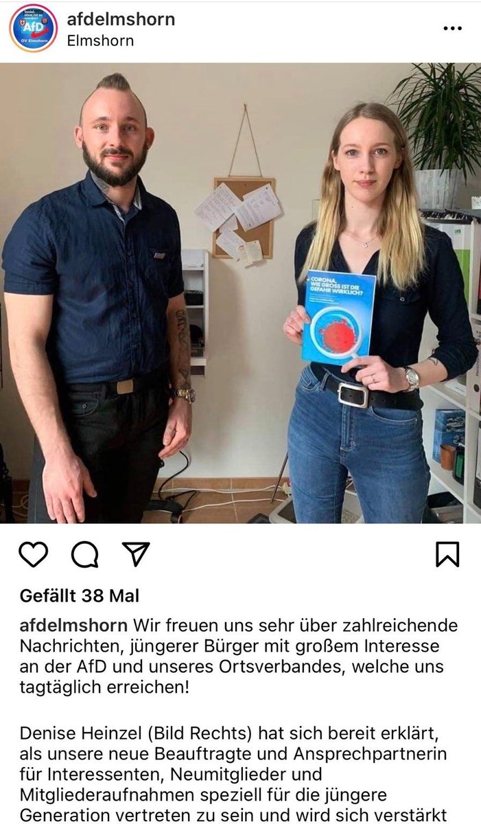Die AFD ist der Antreiber für den Naziterror auf der Straße - Stoppen wir ihn gemeinsam!

Auch seine Frau &amp; Parteifreundin Denise Holstein (geb. Heinzel), Studentin in Hamburg, gibt sich tatkräftig &amp; versucht gezielt junge Menschen für die Parteistrukturen der AFD zu gewinnen.