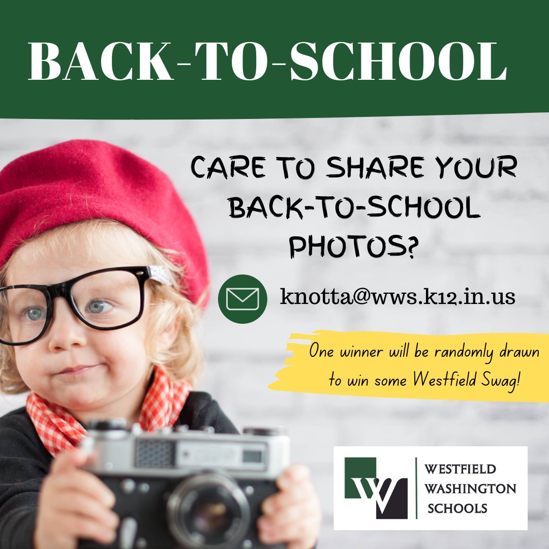 We hope your first day ROCKED! 
Care to share?   Please share some photos with us at knotta@wws.k12.in.us. 
One lucky winner will win some Westfield Swag!  
@WWSParentUniversity