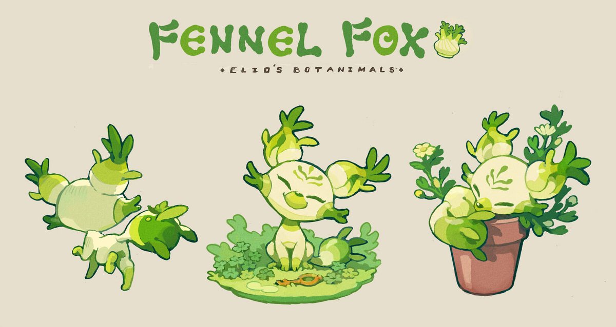 onemegawatt's tweet photo. 🦊🌿🍀#EliosBotanimals https://t.co/2STu3RsPkH