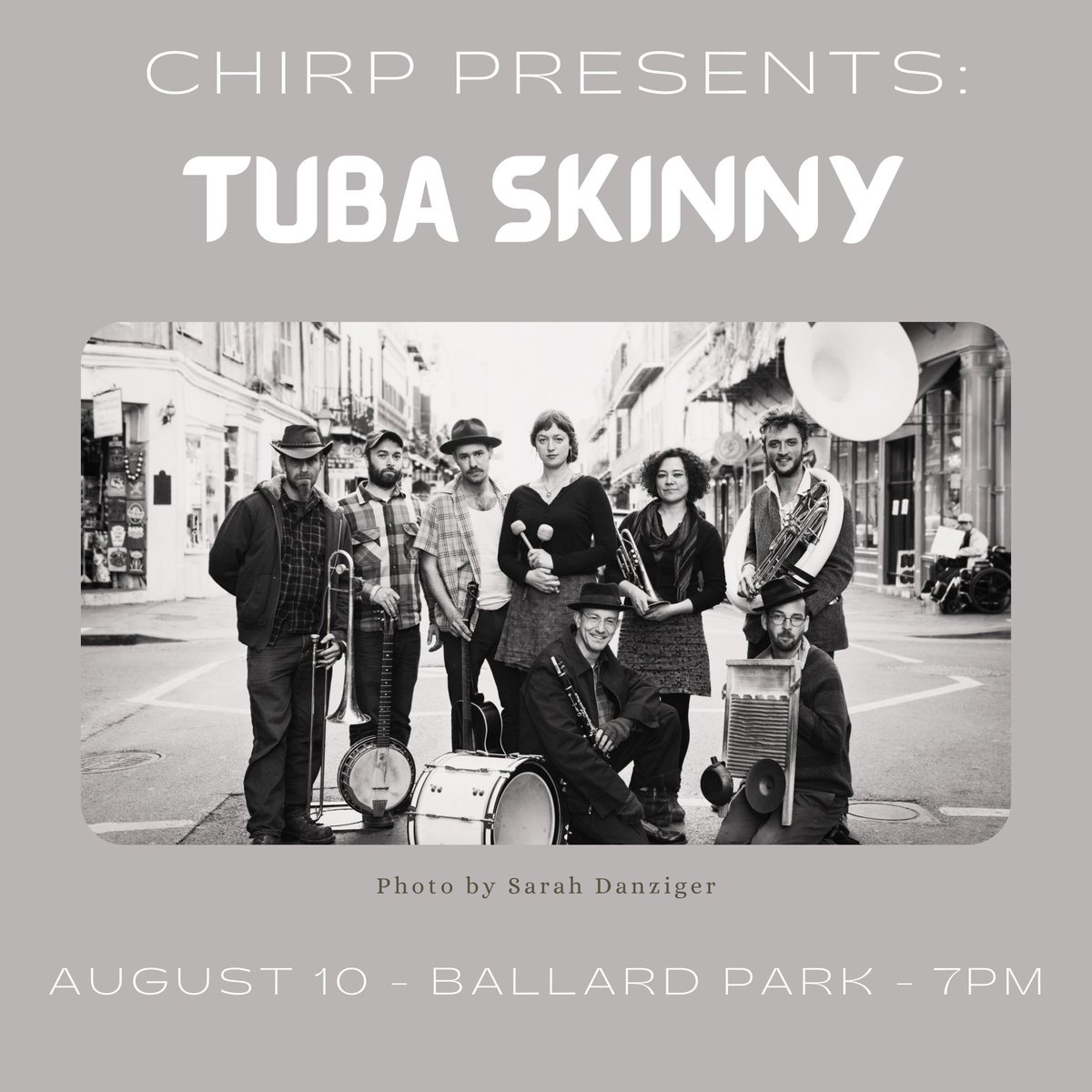 DON'T MISS our show with @tubaskinny tonight at 7pm in the park! More info: mailchi.mp/8e50c87067cb/t…  #chirpct #inridgefield #ridgefieldct #freeconcert #fairfieldcounty