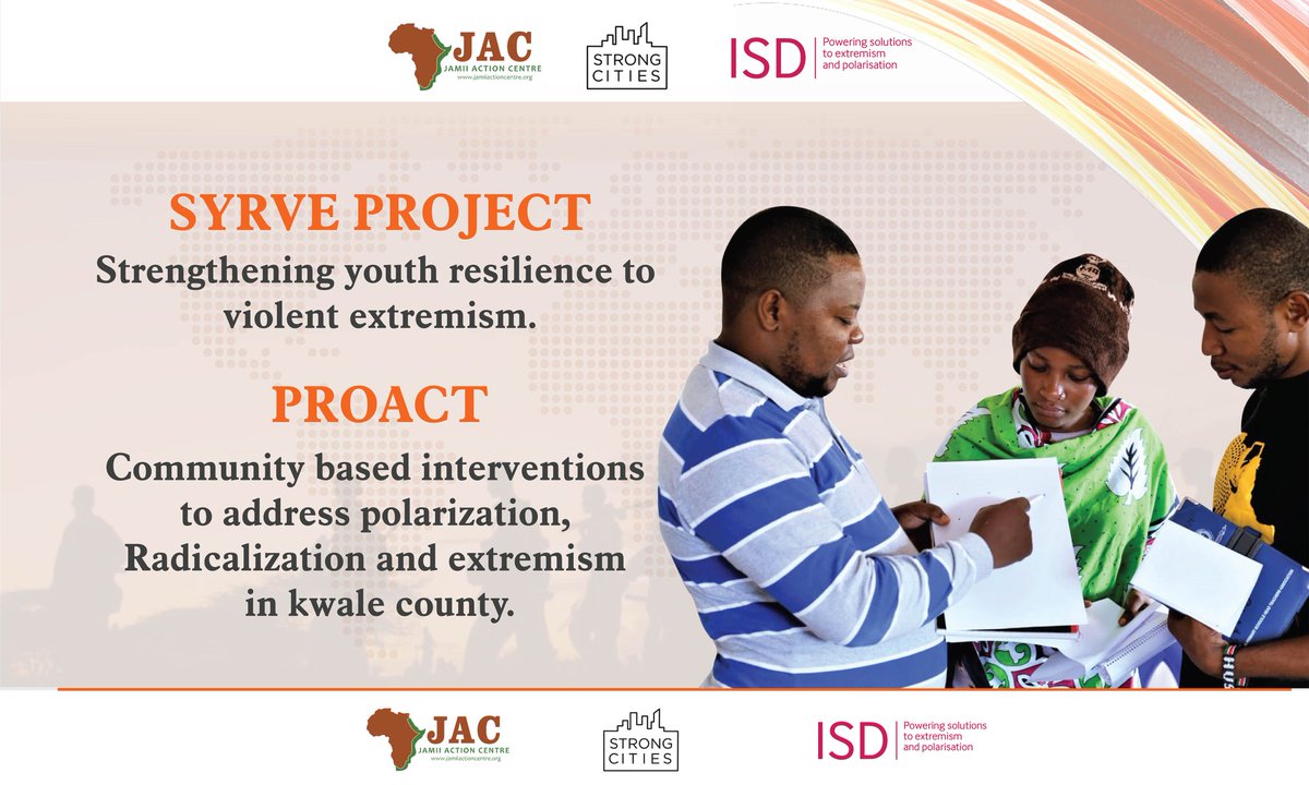 This is to officially introduce our new project "strengthening youth resilience to violent extremsm (SYRVE PROJECT) funded by <a href="/ISDglobal/">Institute for Strategic Dialogue</a> <a href="/Strong_Cities/">Strong Cities</a>. 
#PROACT💪
Grand launch loading.
<a href="/Huria_KE/">Human Rights Agenda</a> <a href="/SFCG_Kenya/">Search for Common Ground Kenya(@SFCG_Kenya)</a> <a href="/Phyllis_Muema/">PHYLLISMUEMA</a> <a href="/accept_ke/">Accept Kenya</a> <a href="/USEmbassyKenya/">U.S. Embassy Nairobi</a> <a href="/GlobalGirlsFund/">Global Girls Fund</a> <a href="/MUHURIkenya/">Muslims for Human Rights (MUHURI)</a>