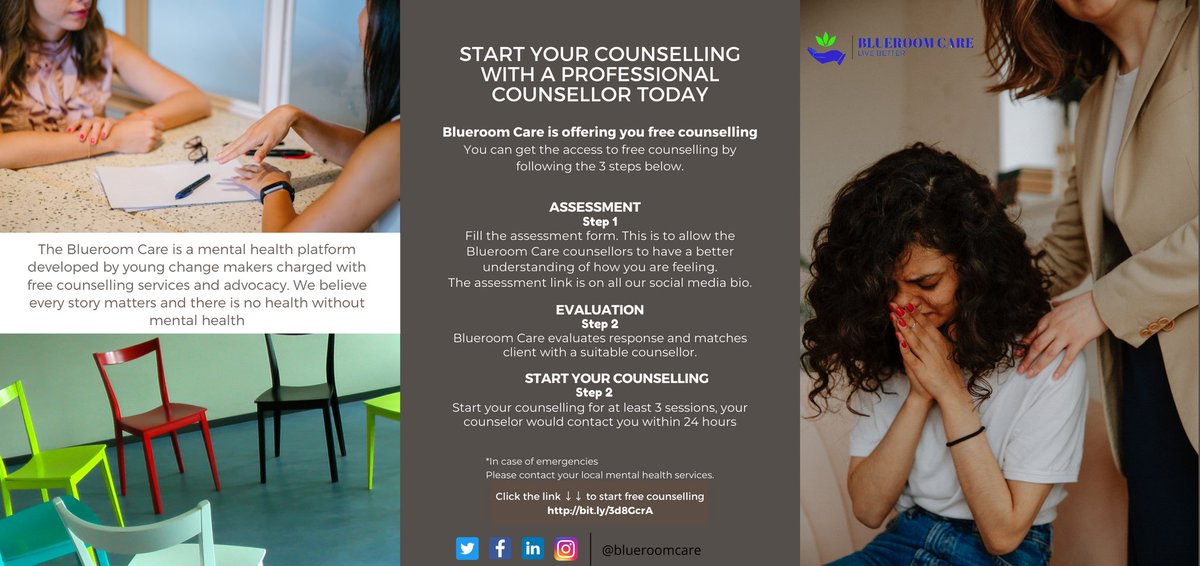 📢 START YOUR COUNSELING WITH PROFESSIONAL TODAY!!

#blueroomcare💙 #blueroomcare #mentalhealthawareness #mentalhealthmatters #counseling #counselingpsychology