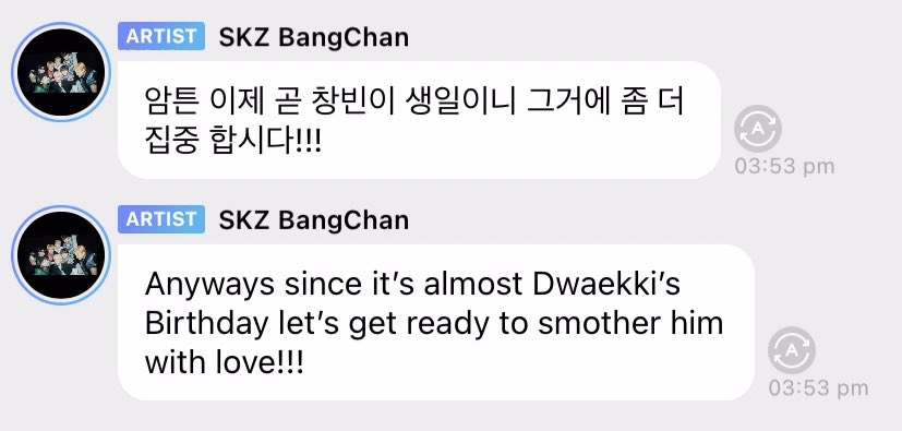 chanlixbbl's tweet photo. {10/08/21} 🐺 11:53PM KST

Anyways since it’s almost Dwaekki’s Birthday let’s get ready to smother him with love!!! https://t.co/nVAoufc8Tf