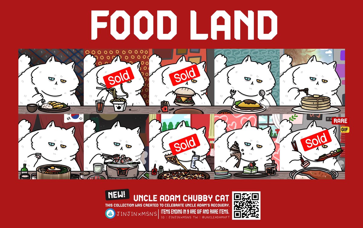 uncleadamnft's tweet photo. UPDATE 🥳
UNCLE ADAM FOOD LAND
🍔🍜🍰🧃

TINY PRICE ❤️
COMMON 0.005
RARE 0.009

Click the link to see the cuteness of Uncle Adam

https://t.co/w2s9nBgE9A

#NFTART #nftartist #nfts #NFT #nftcommunity #nftcollector #nftdrop #nftcollection  #nftartist #nftthailand #opensea https://t.co/oVxz2zhr9M