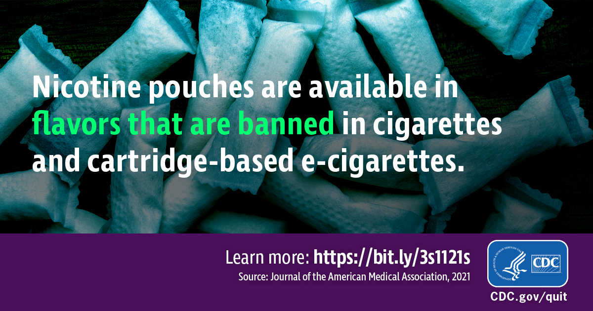 CDC Tobacco Free on Twitter "Nicotine pouches are prefilled, microfiber pouches that contain