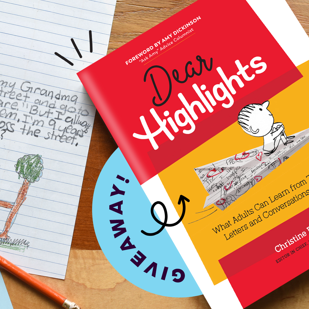 Highlights's tweet photo. 📣 Today’s the day! We’re celebrating the release of our first-ever book for adults with a giveaway! Visit https://t.co/aiATf4pKSi to enter for a chance to win a copy of Dear Highlights: What Adults Can Learn from 75 Years of Letters and Conversations with Kids. #DearHighlights https://t.co/BAGTTkrTfH