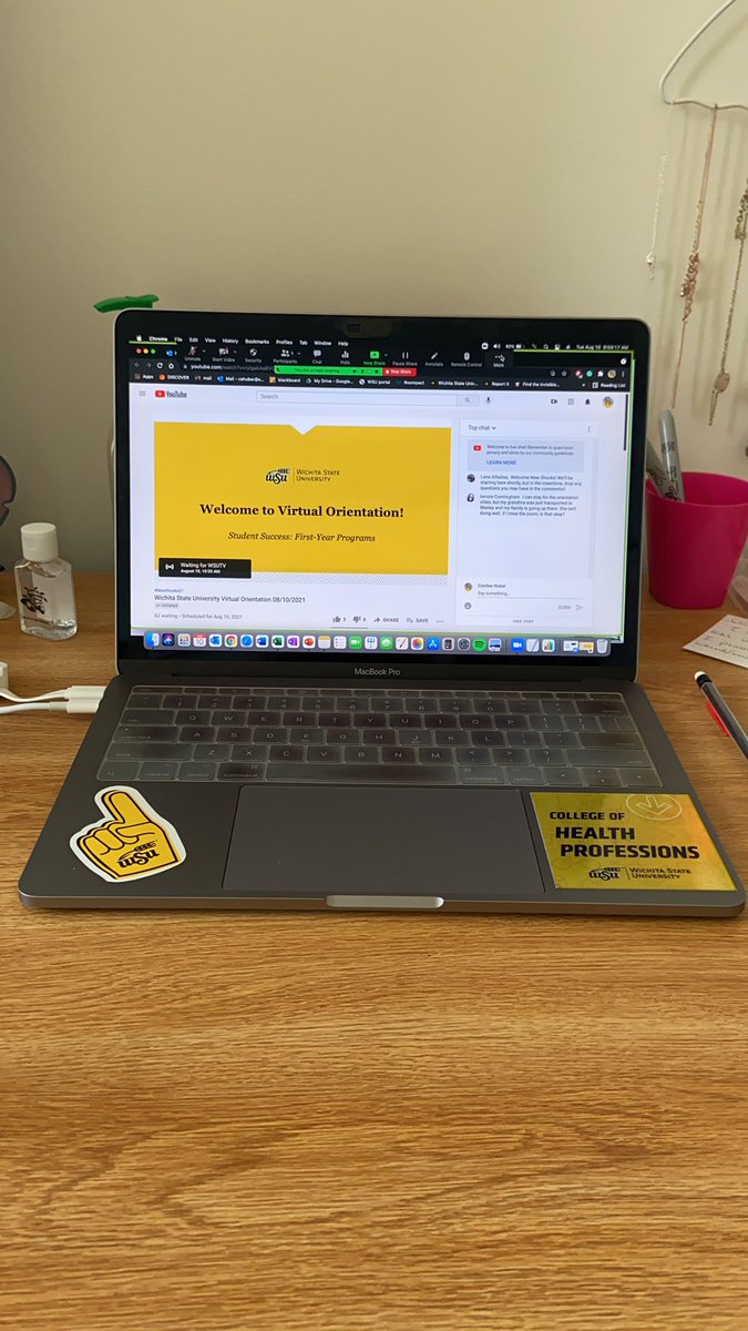 Virtual Orientation Day! So excited to meet new Shockers! See y’all on campus next week😆 #newshocks21