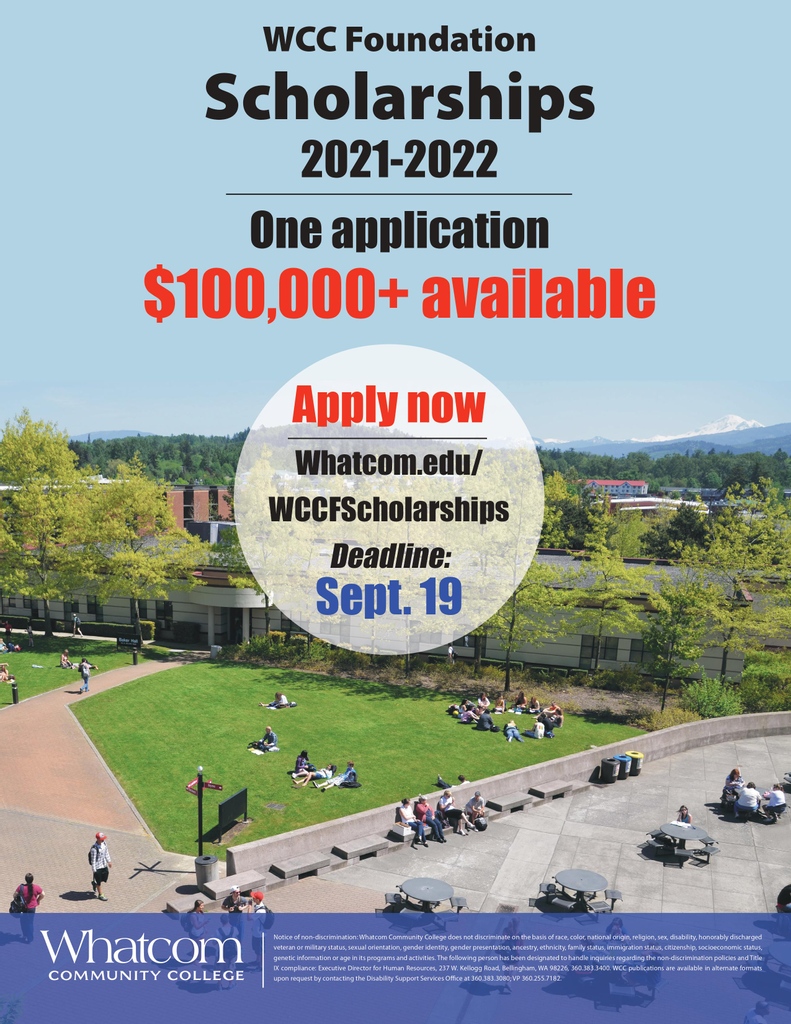 WhatcomCC's tweet photo. Hey, Orcas! Do you need help paying for school? Apply for more than $100,000 in scholarships with a single online application. Learn more and apply at https://t.co/FXOS9D065B | #WhatcomFdn https://t.co/ayogQnWXLk