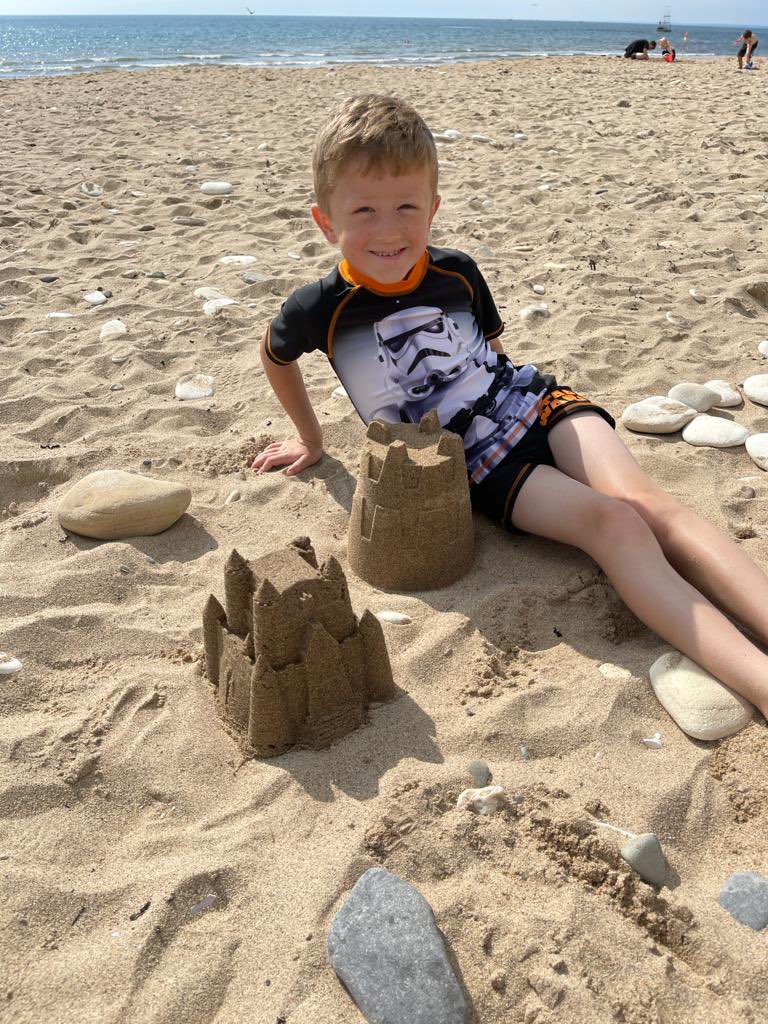 EllaWadeOT's tweet photo. A trip to the seaside and some sandcastle building was just what we needed to restore some occupational balance after starting my new job💜 #seaside #beach #occupationalbalance https://t.co/uxLzFV0QFv