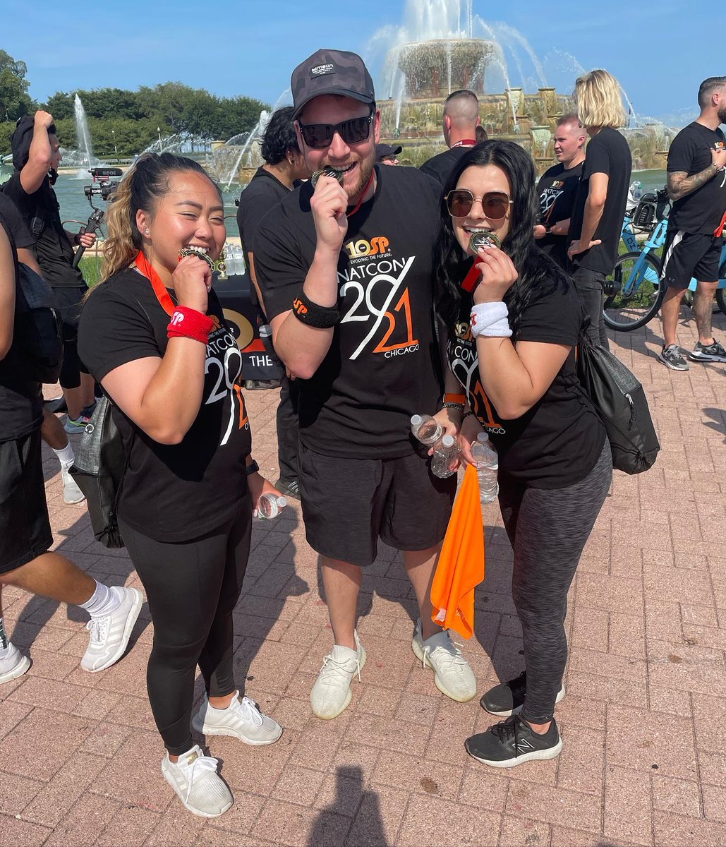 AJRTroy's tweet photo. Day 1 of our EPIC National Conference weekend started with an amazing race! We completed tasks and ventures all around Chicago!! 
Swipe to see how we felt after the race 😂😂 
#OSPNatCon21 https://t.co/tZ80ptTlQh
