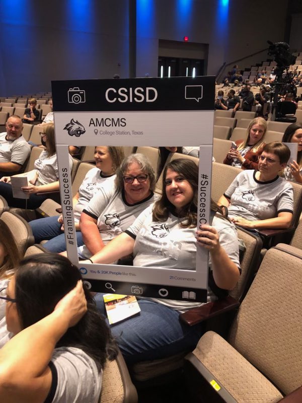 AMCMSBobcats's tweet photo. AMCMS Bobcat Staff is ready to roll! ๐๐ผ
Inspiring messages at this morningโs CSISD Ready Rally of connections with students. ๐ฅฐ
#BobcatCountry ๐บ
#CSISDSuccess
#FramingSuccess https://t.co/gmMHx2J9F8