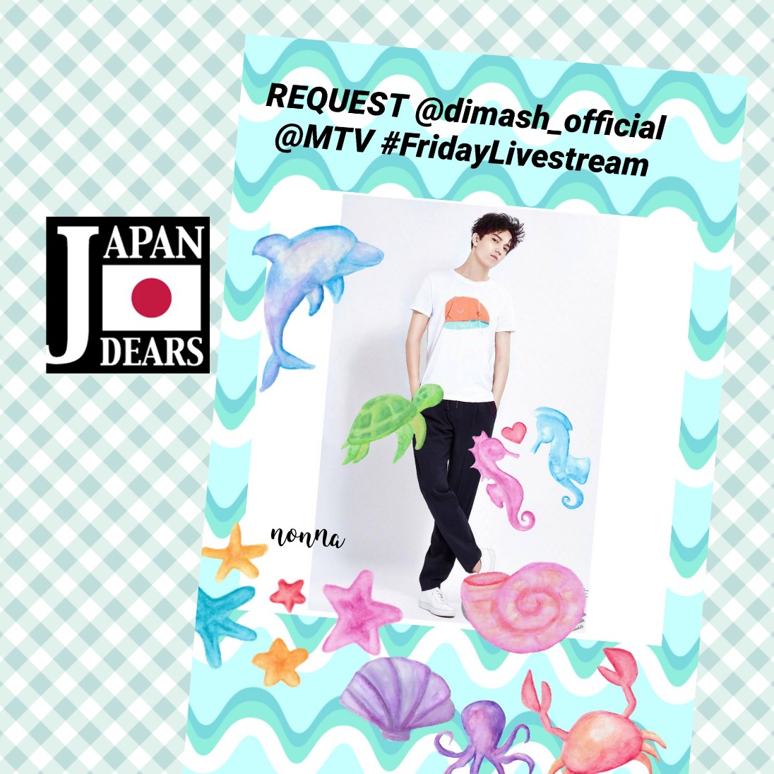 NorikoNonna's tweet photo. 🍀open tweet🍀🍇🍐

REQUEST @dimash_official 
@MTV #FridayLivestream 

Please reply 3 times. 🐳🐬🦞
Thank  you, DEARS. 💙💚💙 https://t.co/zhhELsOo66