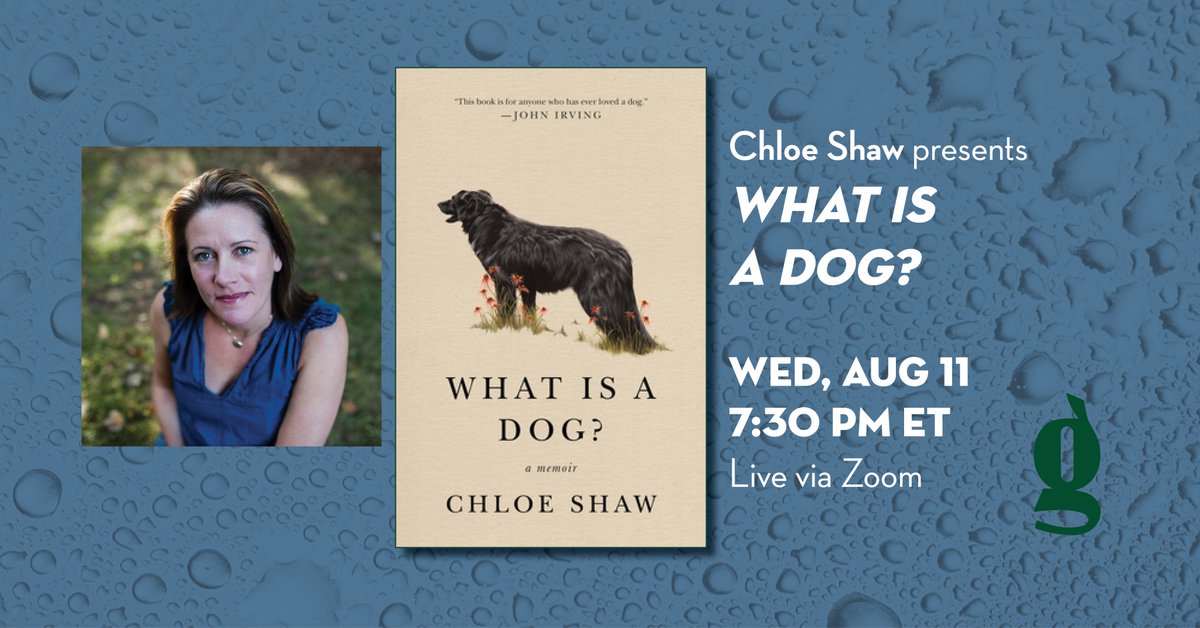 chloetshaw's tweet photo. Please join @MollyJongFast and me tomorrow, August 11th, at 7:30PM for a conversation about my memoir WHAT IS A DOG? hosted by @greenlightbklyn !! #whatisadog You can register here:

https://t.co/sY0laWNchK https://t.co/1PPxysulHL