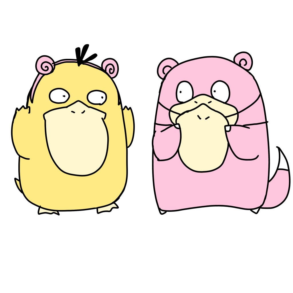 まねっこやぁん
おくれましたが………
 #ヤドンの日 