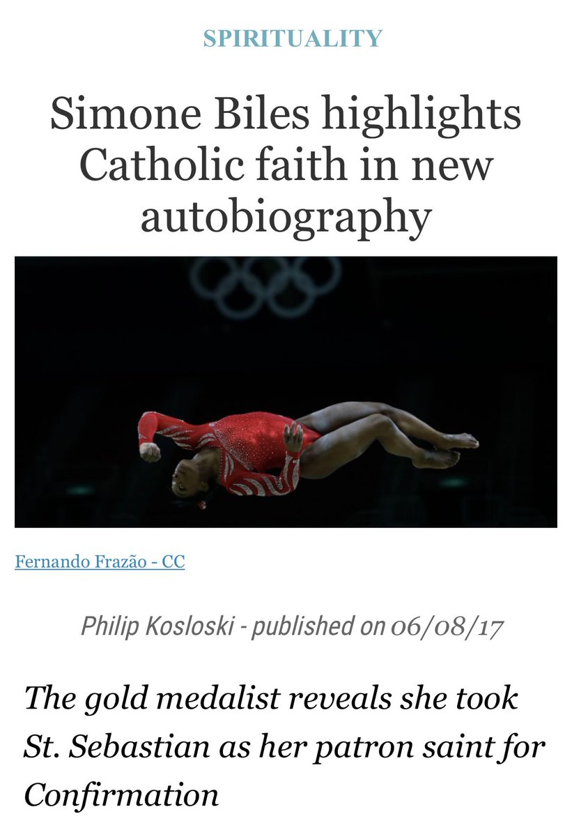 obianuju's tweet photo. It is always heartbreaking when people widely celebrated by Christians as admirable role models, come out in support of abortion.

So many Catholics celebrated Simone Biles,who went through foster care system. Today she described herself as “pro-choice”. Very sad &amp; unfortunate. https://t.co/qgvJGxvoZ1