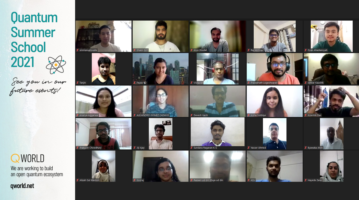 QWorld19's tweet photo. Our first summer school #qwss2021 is over now. Thanks to everyone who joined us during those two weeks and congratulations to all🎉🎉🎉
We started with the basics of #QuantumProgramming and ended with Shor's algorithm, learned both #Cirq and #Qiskit🌟🌟🌟
#QSilver #QBronze https://t.co/lkbI6iP9CW