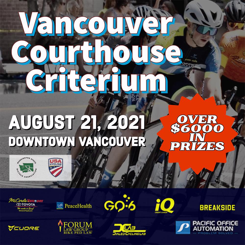 VanUSAsports's tweet photo. On August 21st, Road Bicycle racers will be coming from all over Washington, Oregon, and Idaho for the WSBA USA Cycling Regional Criterium Championships in #VanWA! 🚴‍♂️🥇

Register online at https://t.co/0NCxx0eOkq.🚴‍♀️🚴 #VanUSASports https://t.co/HIGF4yiG2z