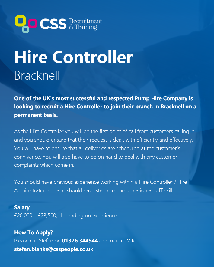 CssRecruitment1's tweet image. Seeking a new #job❓

We have a requirement for a #HireController to join one of our clients teams based in #Bracknell 👇

☎️ To apply or for more information please call Stefan on 01376 344944!

#JobSearch #JobHunt #PermanentJobs #OfficeJobs #Lookingforwork #BracknellJobs