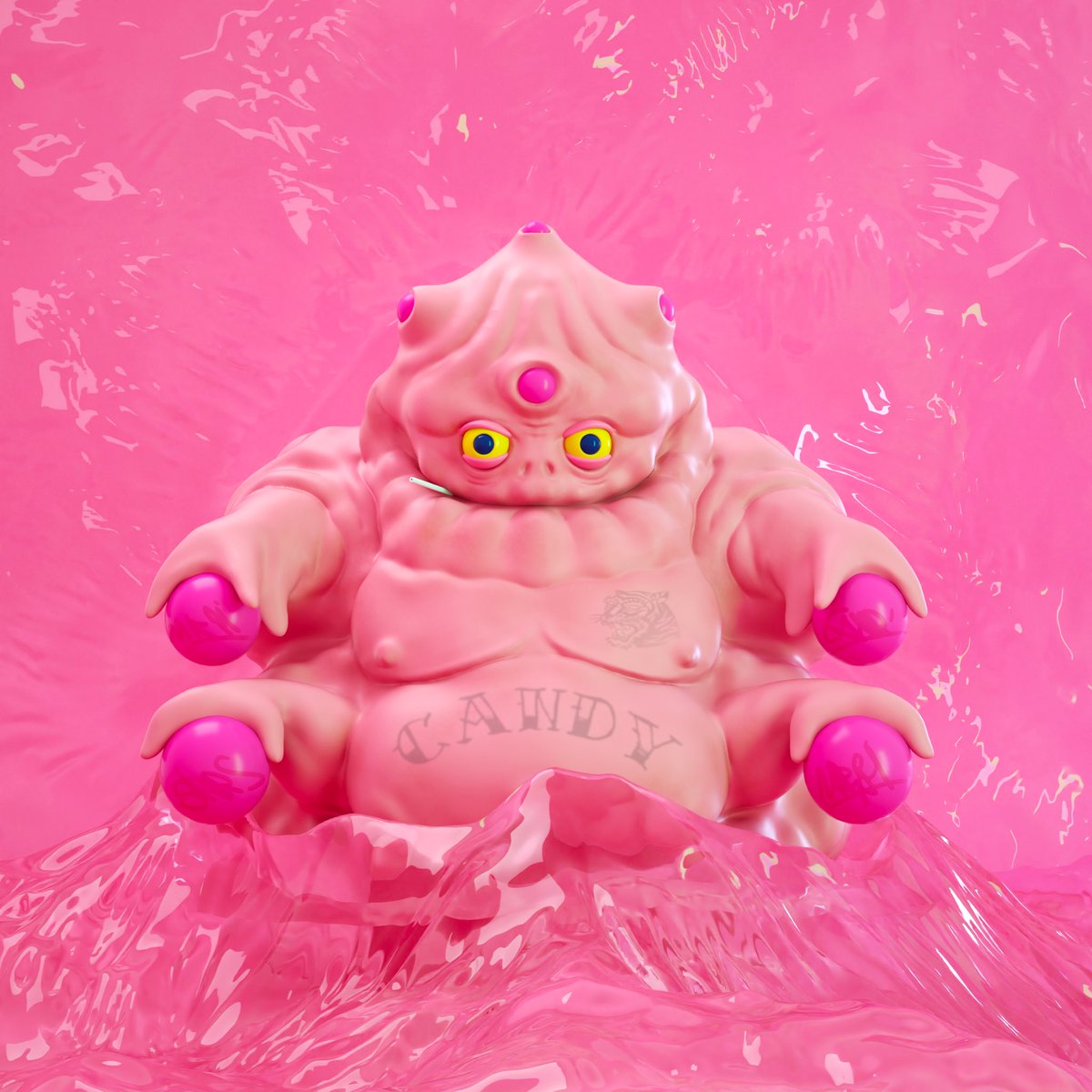 mr_eightyone's tweet photo. Take me to the candy shop 🍭 
#zbrush #characterdesign #c4d #octane #sculpture #candy #50cent #cgi https://t.co/npbf8xtHW9