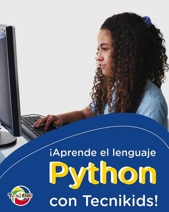 zonaescolar's tweet image. Nuestros amigos de #TecniKids te ofrecen las mejores herramientas para estas vacaciones, con el curso de #LenguajePython podrás aprender de temas como programación y robótica que te servirán para tu futuro. +INFO: ow.ly/ZAcj30rQtG4 #Yeah #Venezuela