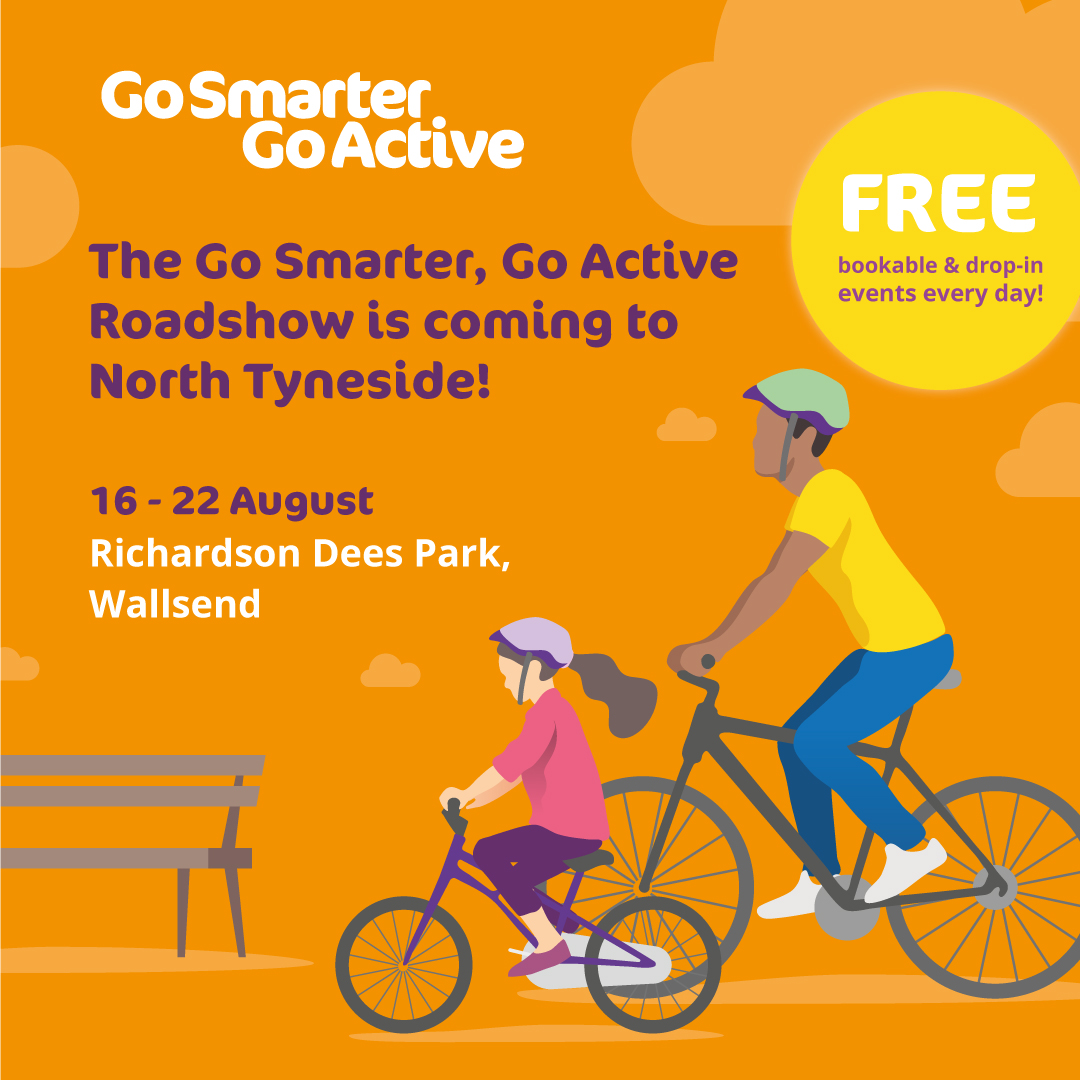The <a href="/Go_smarterNE/">Go Smarter Go Active</a> roadshow is heading to Richardson Dees park.

Still spaces for the #FamilyFun, Bike Maintenance and Adult Refresfer sessions but the 5+ Years learn to ride sessions are nearly all gone.

Loads of drop in sessions too.

Full details 👇
gosmartergoactive.co.uk/events/richard…