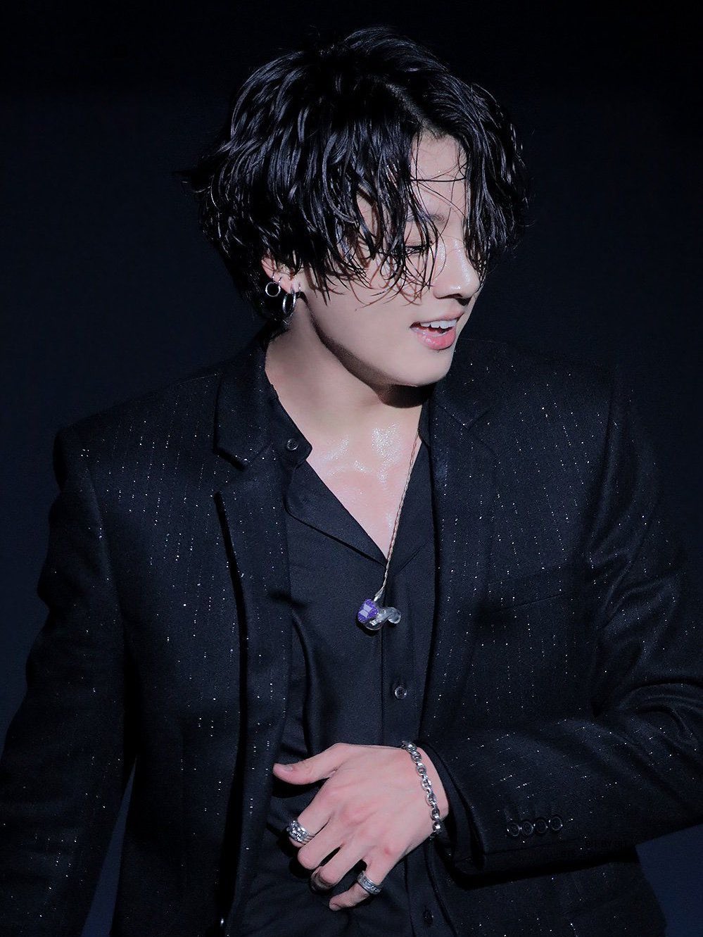 jungkook admirer₇ on X: the starry suit + wet hair combo >>