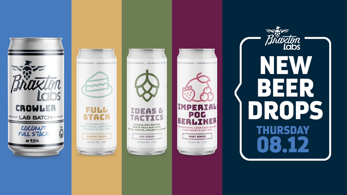 New drops and fresh hops! 🍻 Check out the line-up of beers that will be available to order online this Thursday, August 12th! Stay tuned over the next couple of days to hear more about each beer and be ready to order on Thursday morning!