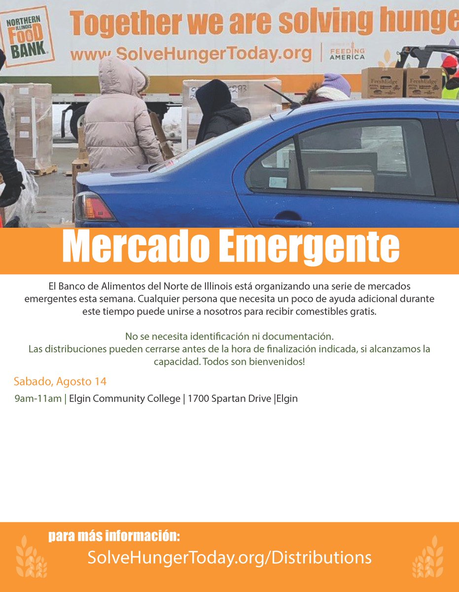 🍎 The Northern Illinois Food Bank is hosting one Pop-Up Market distribution this week! Anyone can pick up fresh groceries at any of these locations for free. No ID or documentation needed. Click on the images to see the date/location.