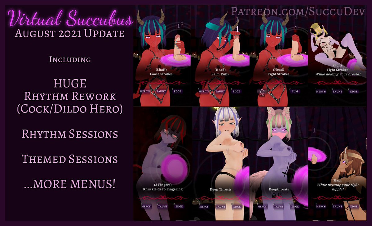 (CBT, Workout, etc)Full patch notes: https://www.patreon.com/posts/virtual-succubus...