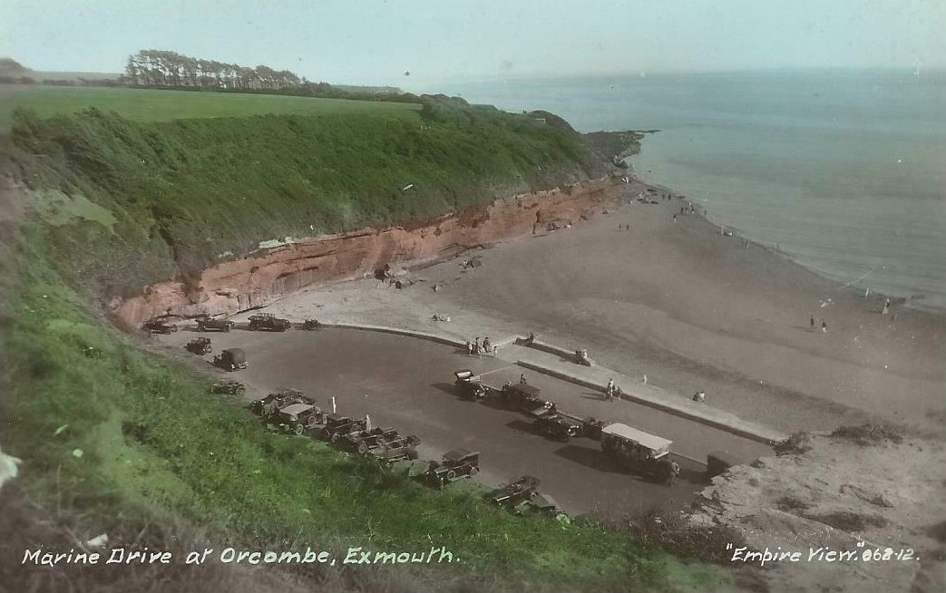 jfneville1's tweet photo. End of a sunny August afternoon ... bet it's more crowded down on the beach at #Exmouth today than it was in this great postcard of cars at Orcombe Point #devon, #Devoninthe1920s https://t.co/NxZr0mC5Hg