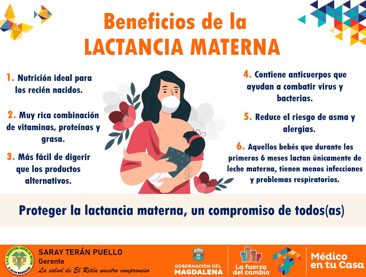 HospitalElReten's tweet photo. #InformaciónImportante| Desde la dimensión seguridad alimentaria y nutricional del Plan de Intervenciones Colectivas PIC y en convenio con la Alcaldía Municipal, compartimos los beneficios de la lactancia materna.

Proteger la lactancia materna, un compromiso de todos y todas. https://t.co/38mqQix5vN